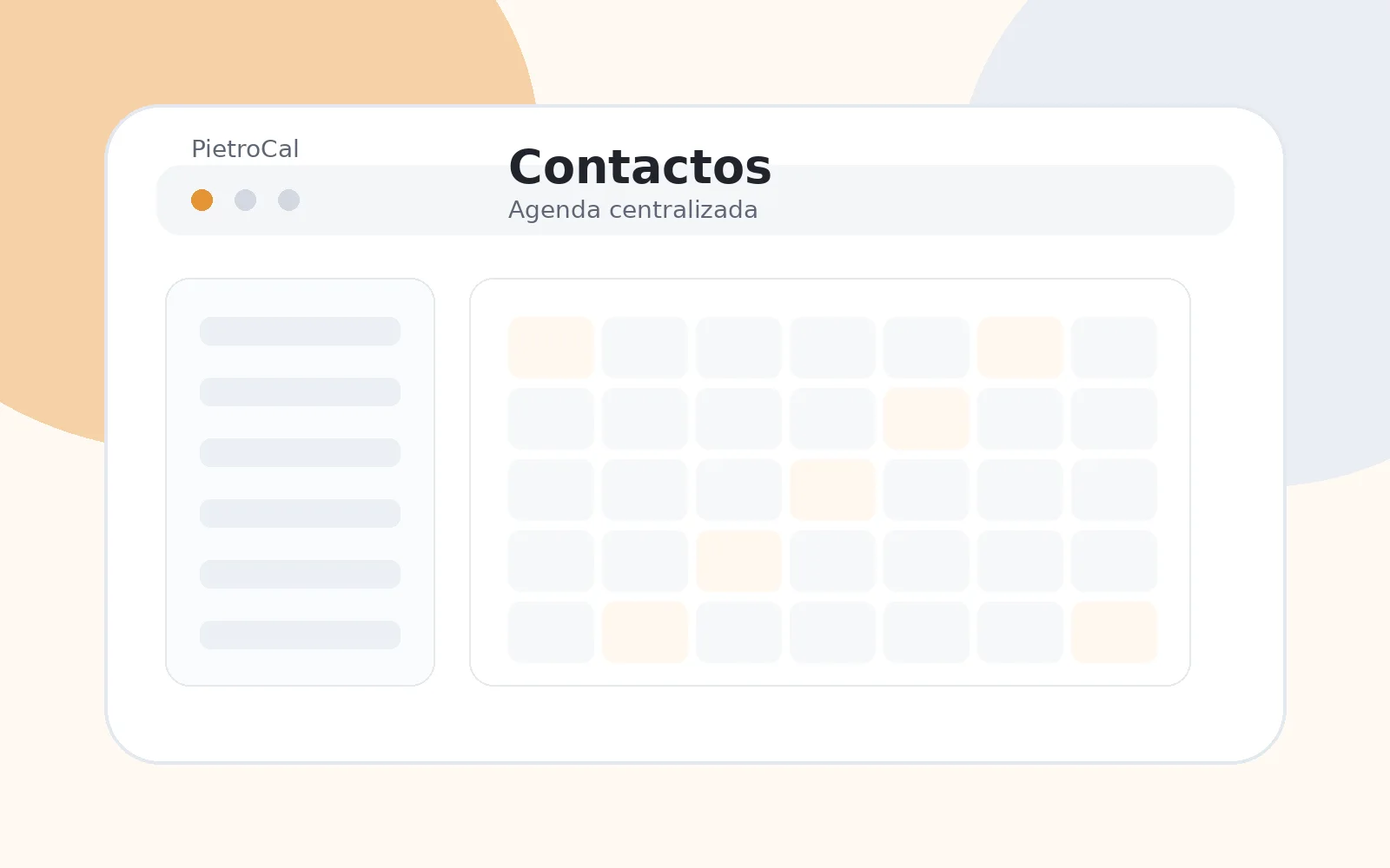 Módulo de contactos en PietroCal